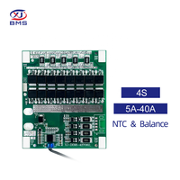 XJ-D096 4S 10A 20A 25A 30A 40A Bms LFP NMC 3.2v 3.7v Lifepo4 4S 20A Système de gestion de batterie avec capteur de température d'équilibre