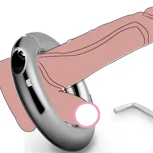 Neue Metall Penis Ring Ball Trage Verzögerung dauerhafte Metall Cockring Erotik Sex Shop Hodensack Rückhalt ringe Sexspielzeug für Männer