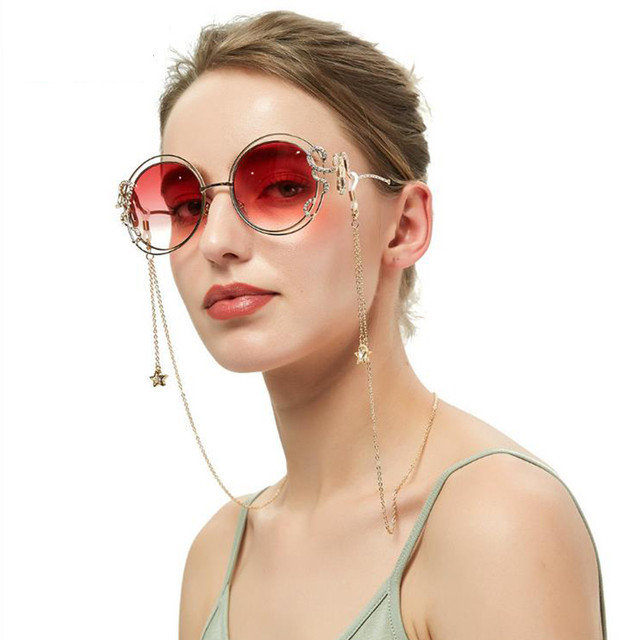 Fashion Eyeglass Glasses Strap Sunglasses Chain Beaded Cord Holder Strap Necklace Lanyard
