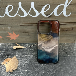 Coque de téléphone double couche effet dégradé en encre artistique Niche Ins compatible avec iPhone 17 Pro Max 16 15 14 13 - Product Image 5