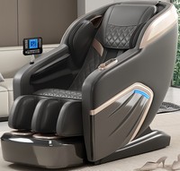 Silla de masaje eléctrica de gravedad cero 5D de lujo para el hogar C102, cuerpo completo, calefacción de grafeno inteligente AI, Robot 4D, pista de mano SL plegable