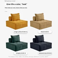 Piedmont Modulares Sofa-Set Quadratisches Kompressionsholzrahmenloses Design Matte Stoffbezüge Reine Schwammfüllung Moderne Wohnungseinrichtung