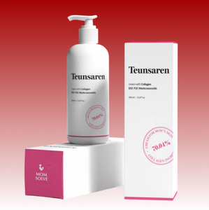 Crema Funcional para Estrías Teunsaren, Certificada por la MFDS Coreana, 70% Colágeno, Fórmula de Bajo Peso Molecular, Cuidado Intensivo para la Piel de Maternidad, 300ml - Product Image 1