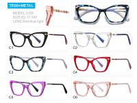 Monture de lunettes en stock, nouveau design, anti-lumière bleue, monture optique élégante pour femme