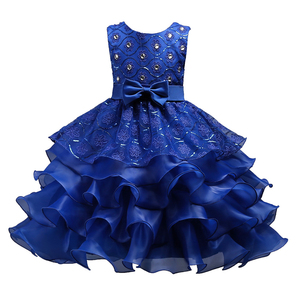 Vestido de Princesa con Volantes de Gasa sin Espalda para Niñas, Personalizado de Fábrica, con Lazo, para Fiestas Diarias y de Noche - Product Image 4