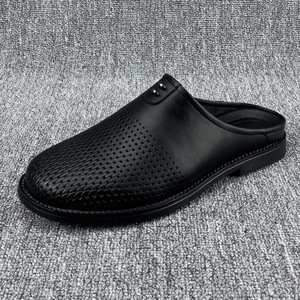 Brown Genuine Leather <b>Flip</b>-<b>Flops</b> With EVA Sole Anti-Slip Summer Classic Men's Slippers Toe Rubber Outsole EVA Midsole All Season - Product Image 6