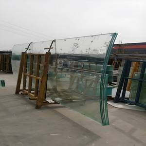 Verre de construction feuilleté plat/courbé transparent 5+5mm 6+6mm 8+8mm Verre de sécurité trempé pour la construction de bâtiments de grande hauteur - Product Image 1