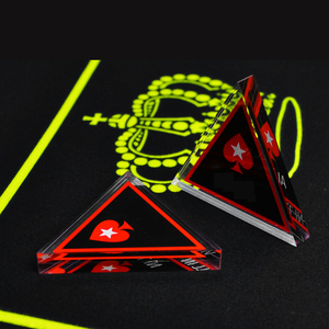 Acrylique Double Face 3 Coin Marque Red Heart Heart Pentagram Chips,Triangle Casino Acrylique <span class=keywords><strong>Poker</strong></span>, Accessoires de jeu de <span class=keywords><strong>poker</strong></span>. - Product Image 2