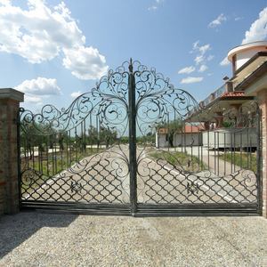 ประตูเหล็กเหล็กดัดด้านหน้าสำหรับสวนฟาร์มเหล็กด้านหน้ารักษาความปลอดภัยแบบเรียบง่าย - Product Image 2