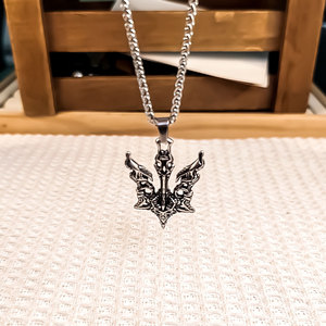 Collar de acero inoxidable con colgante de calavera para hombre, joyería de fiesta, accesorio de moda - Product Image 4