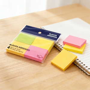 Bloc de Notas Adhesivas de 4 Colores, 38X50mm, 100 Hojas, Autoadhesivas, para Oficina, Escuela, Hogar, Estudio, Planificación, Recordatorios - Product Image 1