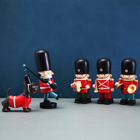 Figurines en résine mignonnes de la Garde royale britannique, ensemble de décorations de bureau pour le salon