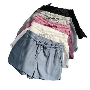 กางเกงขาสั้นลำลองสำหรับผู้หญิงใส่เล่นกีฬาฤดูร้อนขายส่ง ทรงหลวม สไตล์ลำลอง สีพื้น เหมาะสำหรับออกกำลังกาย โยคะ - Product Image 1