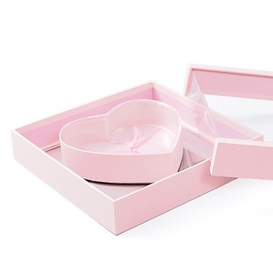 Angel's Heart Acrylic Panoramic Preserved Rose Flower Heart Shaped Christmas Flower <b>Gift</b> <b>Box</b> - Product Image 4