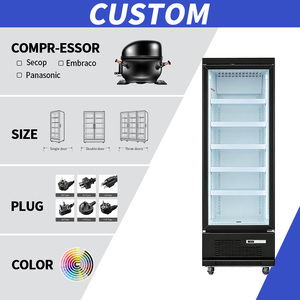 Congélateur vertical commercial à porte vitrée, sans givre, à porte unique, pour supermarché - Product Image 4