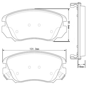 Pastillas de Freno de Cerámica D1559 para Chevrolet Impala Malibu y <span class=keywords><strong>OPEL</strong></span>, Sin Ruido, Sin Polvo, Delanteras, Material NAOS, Nuevas, Suministro de Fábrica - Product Image 5