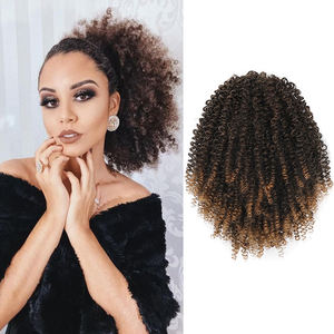 Extensión <span class=keywords><strong>de</strong></span> cola <span class=keywords><strong>de</strong></span> caballo rizada corta para mujer negra, cola <span class=keywords><strong>de</strong></span> caballo rizada <span class=keywords><strong>con</strong></span> cordón <span class=keywords><strong>con</strong></span> <span class=keywords><strong>dos</strong></span> Clips, cola <span class=keywords><strong>de</strong></span> caballo sintética <span class=keywords><strong>con</strong></span> cordón Afro - Product Image 1