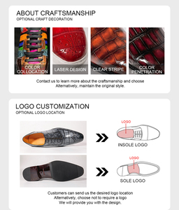 Zapatos de Vestir para Hombre Marca Goodyear Welt Alligator, Zapatos de Vestir Elegantes de Piel de Cocodrilo Genuina, Zapatos Formales Antideslizantes para Hombre - Product Image 4