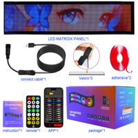 Panneaux publicitaires LED lumineux défilants Oude, flexibles, USB 5V, contrôle par application BT, programmables DIY, pour voiture, mariage, fête