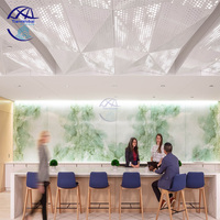 Panneau de plafond perforé en aluminium, dalles de plafond suspendu personnalisées, plafond en métal décoratif en aluminium