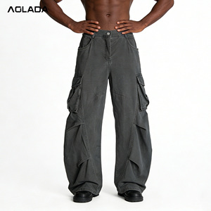 Super <span class=keywords><strong>Economy</strong></span> manifattura diretta tinta unita per gita quotidiana pantaloni Casual alla moda a gamba larga e comodi pantaloni classici da uomo - Product Image 4