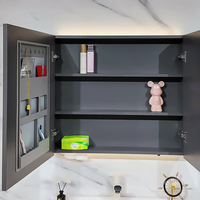 Mueble de Baño Moderno Minimalista con Espejo Inteligente, Construcción de Aleación de Aluminio, Lavabo de Cerámica Integrado, Colores Personalizados