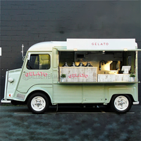 Citroën Électrique Chariot à Glaces Remorque à Pizza Caravane Food Truck Restaurant Mobile Personnalisé Voiture à Fruits en Tôle Galvanisée