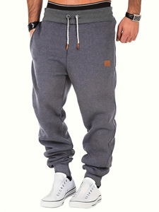 <span class=keywords><strong>Pantalon</strong></span> de survêtement décontracté pour homme, coupe ample, couleur unie, printemps-automne, pour le sport et le quotidien - Product Image 6