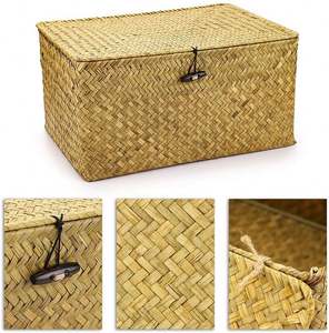 Wäschekorb mit Eisenrahmen Quadratisch Baumwollseil 100L 2er-Pack Groß 75L Wäschekorb mit Rollen 2-stöckig Obst-Rattan - Product Image 4