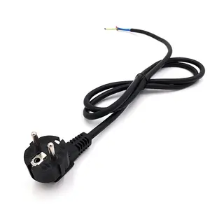 Cable de alimentación de 3 pines con conector schuko, cable de alimentación de 3 pines, con aprobación VDE REACH Europa, CEE 7/7 euro 16A 250V