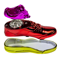 GP72SH01 Creativity Shoe Style Multi-Color Metal Zinc Teeth Plastic Herb Tobacco Grinder Smoking Accessories