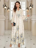 Robe décontractée élégante traditionnelle arabe Dubaï vêtements pour femmes Abaya vintage élégante robe de bal