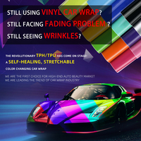 SmartCool 1.52*18m Film Vinyle Adhésif PET Auto-Adhésif Coloré Sans Bulles pour Voiture, Revêtement Brillant Anti-UV en PVC pour Films Automobiles