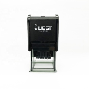 Automatic Office <strong>Stamp</strong> 42x42mm Rectangle Self Inking Adjustable Calendar Custom Logo ISO9001 Certified Plastic <strong>Official</strong> - Product Image 1