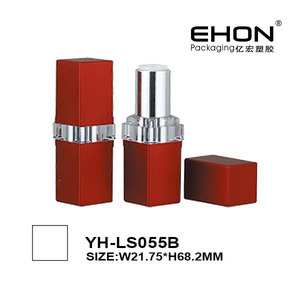 Luxury Square Red Empty <b>Lipstick</b> Tube Private Label Cosmetic Lip Balm Container Matte Case <b>Custom</b> Logo Plastic Makeup Packaging - Product Image 2