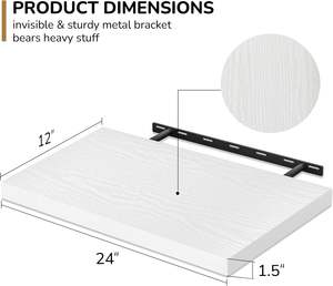 Juego de 3 Estantes Flotantes de <span class=keywords><strong>Madera</strong></span> Natural <span class=keywords><strong>para</strong></span> Guardería, Estantes de Pared <span class=keywords><strong>para</strong></span> Libros y Juguetes <span class=keywords><strong>para</strong></span> Cuarto de Bebé - Product Image 2