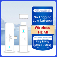 Transmisor y Receptor Inalámbrico HDMI Tipo-C 5G Mini Portátil de Último Diseño 2025, Adaptador Dongle USB-C HDMI para Conectar el Teléfono a la TV
