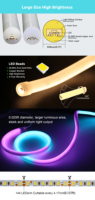 Bande lumineuse néon pour une décoration élégante de bars et de restaurants, étanche et flexible pour des solutions d'éclairage personnalisées dans tous les environnements