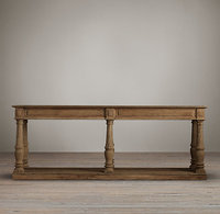 Table console de salon de style américain personnalisée Rhoohill, meubles vintage de style campagnard français, table d'entrée en chêne blanc