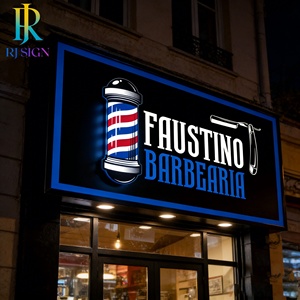 Letrero Publicitario LED para Exteriores, Letrero con Nombre de Tienda, Logotipo Comercial, Letrero Luminoso 3D con Canal Frontal Iluminado para Barbería y Salón de Belleza - Product Image 3