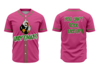 Jersey Baseball Softball Pria/Wanita Poliester Bolak-Balik Cepat Kering Anti-Bakteri V-Neck Pendek Depan Bernapas Jersey Olahraga