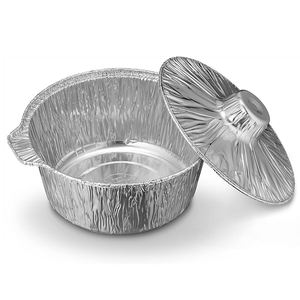Disposable Best-Selling Environmental Round <span class=keywords><strong>Aluminium</strong></span> Foil Box <span class=keywords><strong>Bowl</strong></span>/PotとLid - Product Image 1