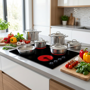Table de cuisson électrique 4 brûleurs haute puissance 6700W, 240V 60Hz, plaque <span class=keywords><strong>vitrocéramique</strong></span> radiante standard US avec commande par bouton - Product Image 5