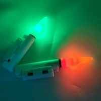 Bâton lumineux de pêche vert/rouge sans batterie, bâton lumineux LED pour la pêche, bâton lumineux Starlight, accessoire de pêche