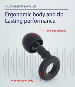 ที่อุดหูลดเสียงรบกวน 35dB ที่อุดหูซิลิโคนอ่อนนุ่มแบบใช้ซ้ำได้สำหรับคอนเสิร์ตการศึกษาการเดินทางว่ายน้ำการนอนกรน - Product Image 2