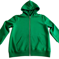 Sweat à capuche unisexe personnalisé pour l'hiver, 370 g/m², vert, coupe classique, design à lettrage audacieux, polyester/coton