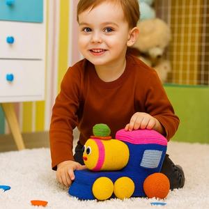 ตุ๊กตารถไฟถักโครเชต์รถไฟของเล่นสำหรับเด็ก - Product Image 6