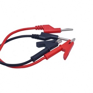 1m đôi cuối thử nghiệm dây dẫn đường dây điện Điện áp 4mm chuối cắm và cá sấu Clip cá sấu 15A vạn năng tự làm thử nghiệm - Product Image 3