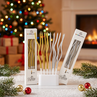 Bougies d'anniversaire en spirale pas chères en cire de paraffine, sans fumée, non toxiques, couleur or/argent, pour décorations de fête, mariages et fêtes de Pâques