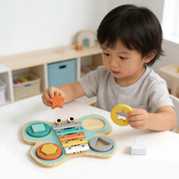 Jouets d'instruments de musique en bois Instruments de musique en forme de papillon pour enfants Jouets d'apprentissage précoce